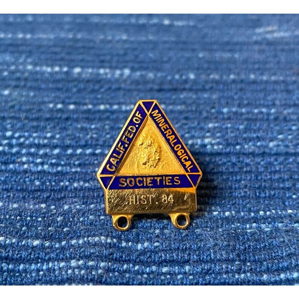 Vtg California Federation Of Mineralogical Societies 10K GF GOLD FILLED Pin 49B